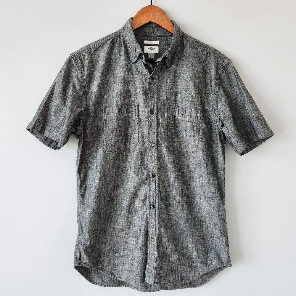 Gray Slim Fit Button Down | Old Navy | Sz Medium